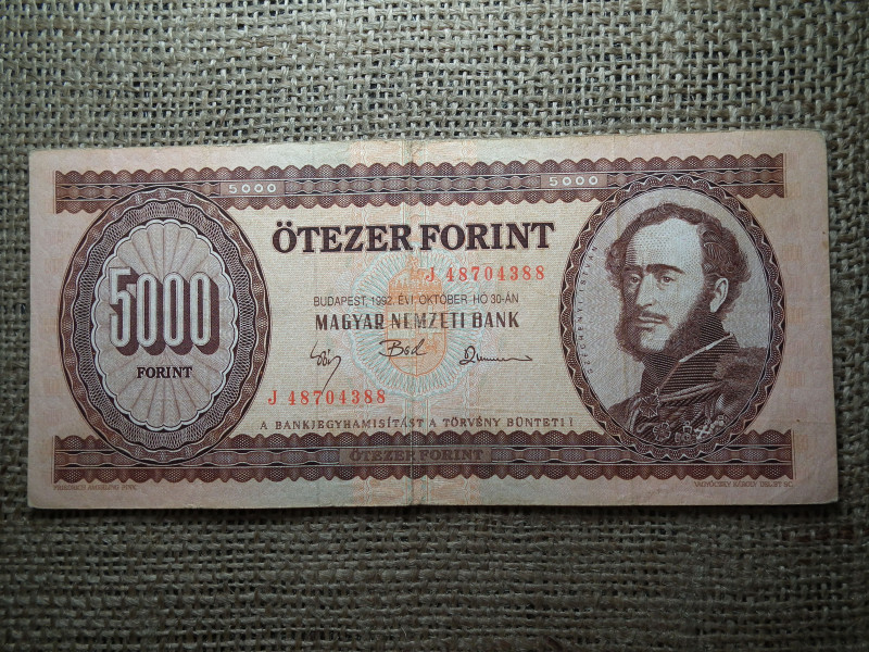 5000 forint 1992 J 
