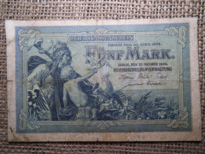 5 márka 1904 , Mark Reichskassenschein