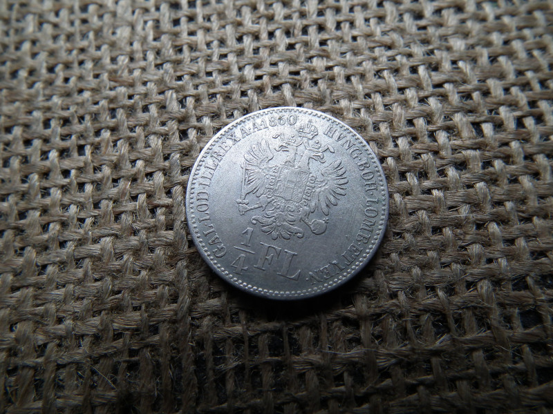 Ezüst 1/4 florin 1860 B 