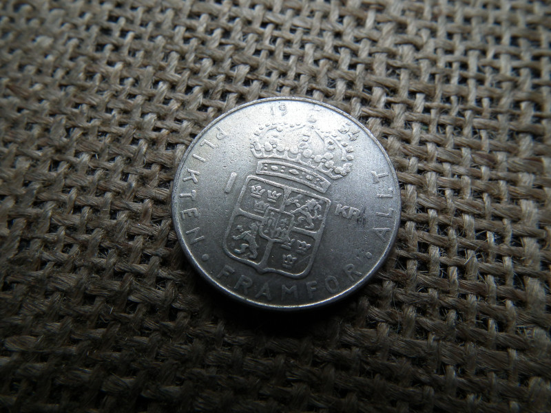 Svédország , ezüst 1 korona 1954