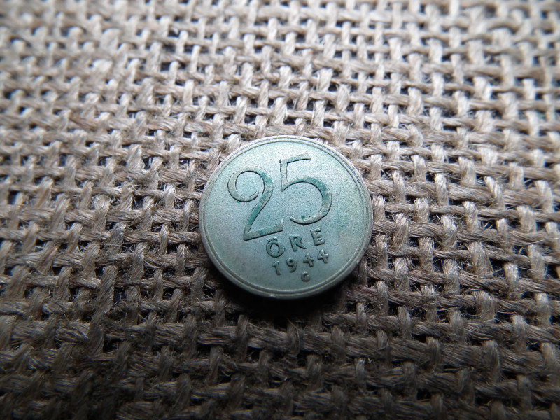 Svédország , ezüst 25 öre 1944