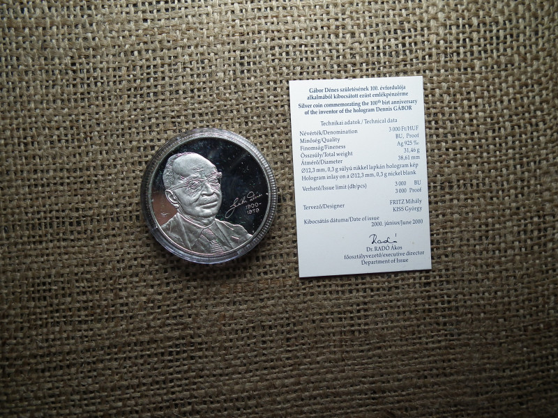 Magyarország , 3000 forint 2000 PP - Gábor Dénes 