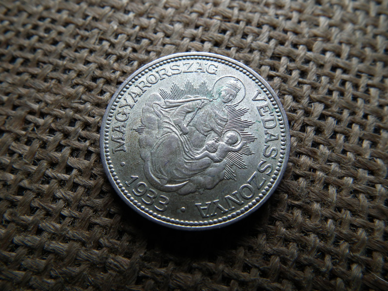Ezüst 2 pengő 1933 , nagyon szép , extra 