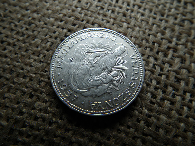 Ezüst 2 pengő 1937 , nagyon szép 