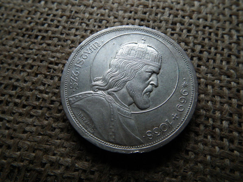 5 pengő 1938 , Szent István , ezüst 