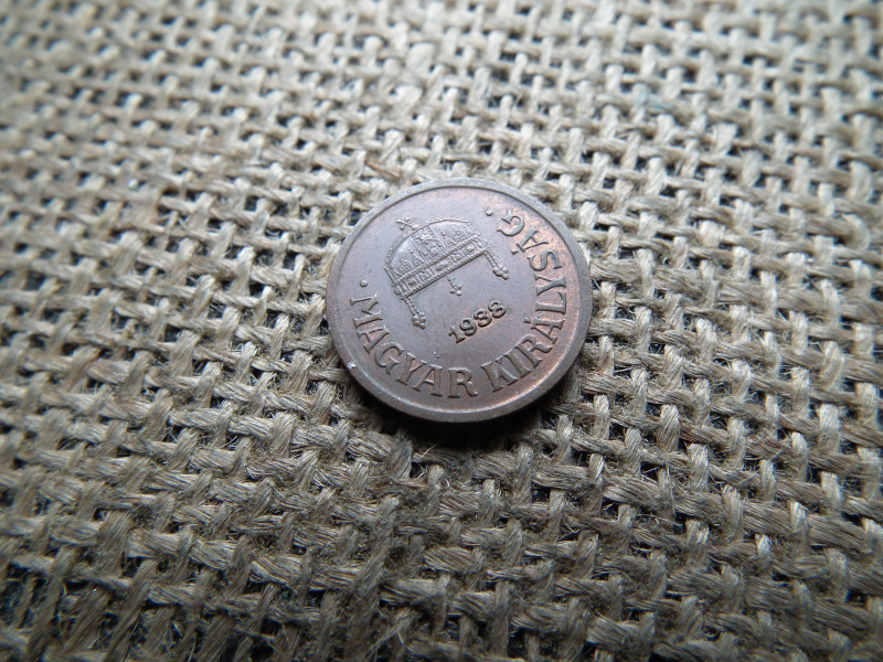 2 fillér 1938 , verdefény 