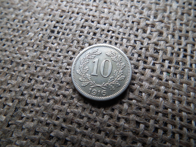 10 heller 1916 címerpajzs 