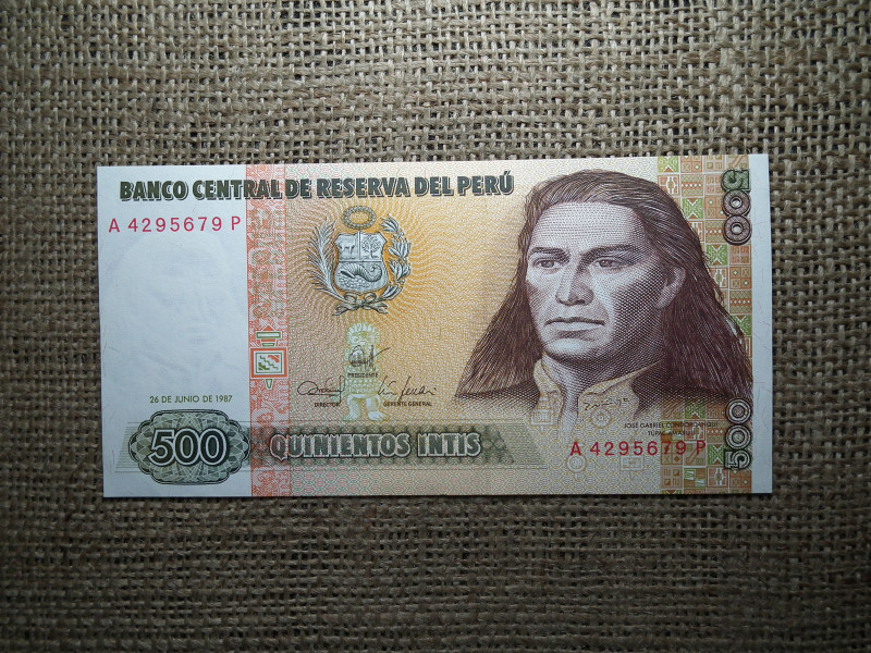 Peru 500 intis 1987 UNC A1
