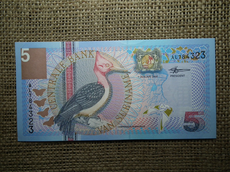 Suriname 5 gulden 2000 , UNC , A1