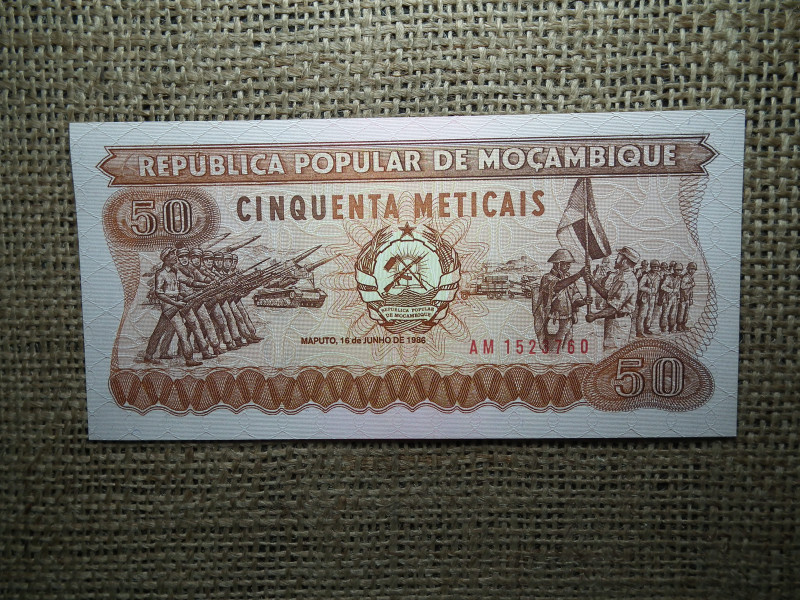 Mozambik 50 meticais 1986 , unc ,A1