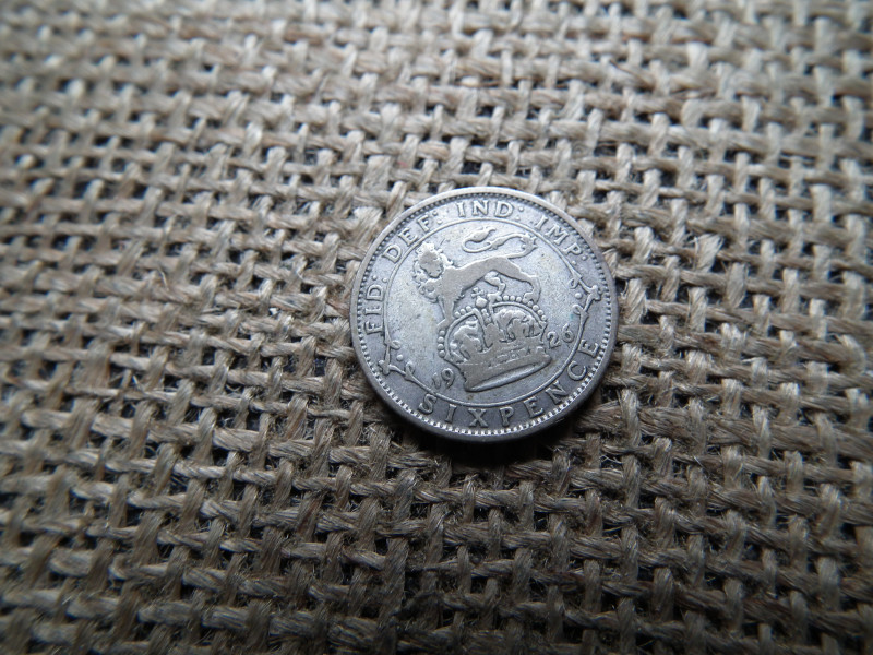 Egyesült Királyság , ezüst 6 pence 1926