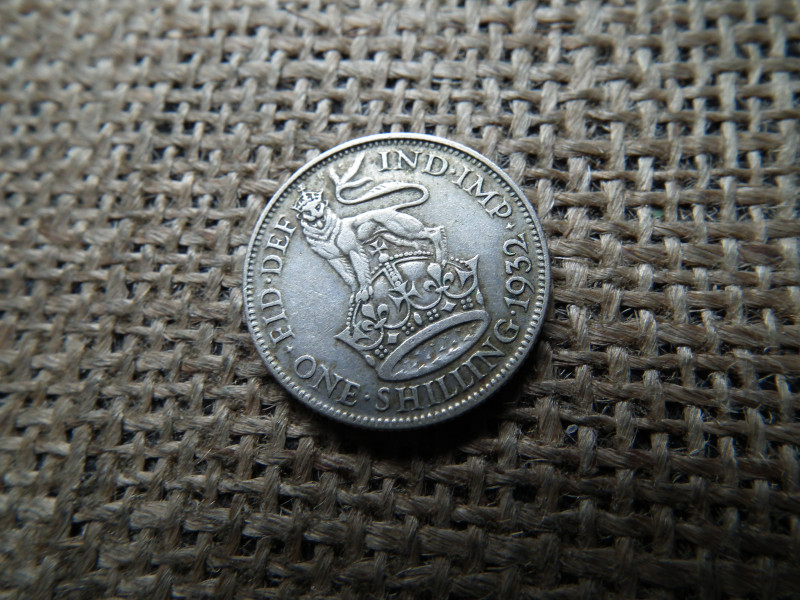 Egyesült Királyság , ezüst 1 shilling 1932