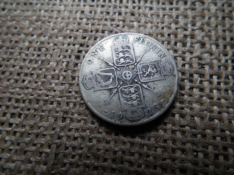 Egyesült Királyság , ezüst 1 florin 1923