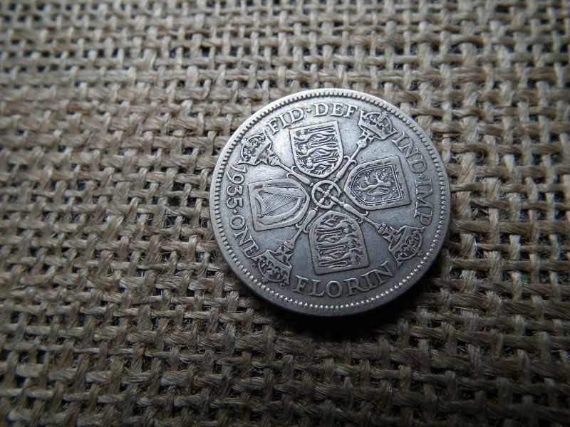 Egyesült Királyság , ezüst 1 florin 1935