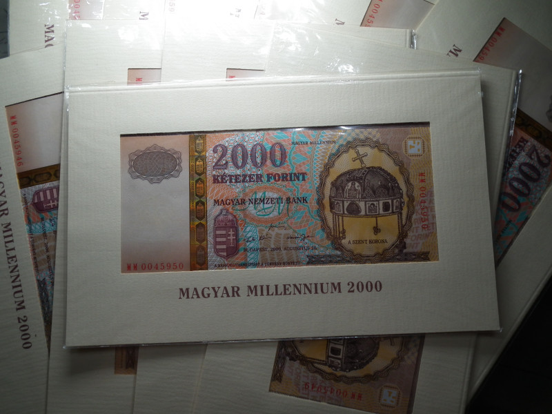2000 forint 2000 MILLENNIUM emlékbankjegy - bontatlan díszcsomagolásban , ár / db , több darab esetén sorszámkövető !