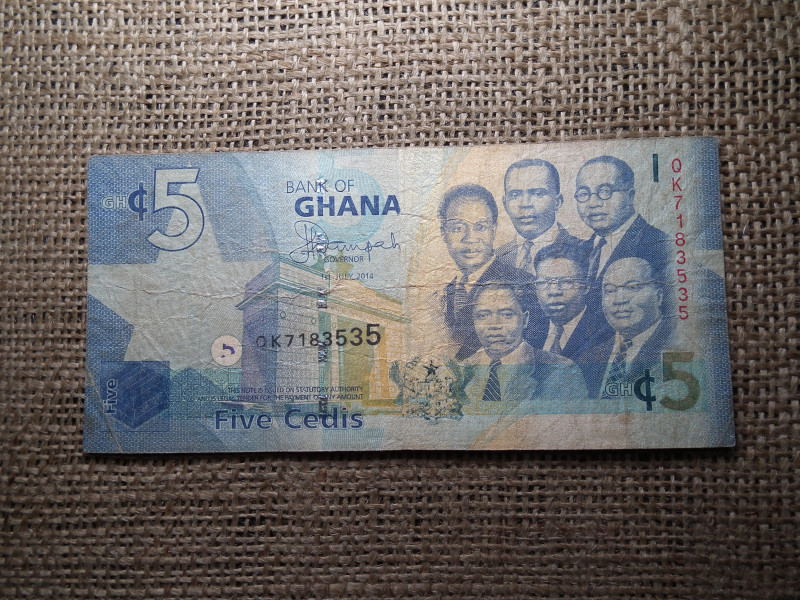 Ghána 5 cedis 2014 , A2