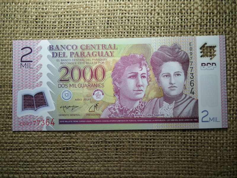 Paraguay 2000 guaranies 2023 UNC , A2