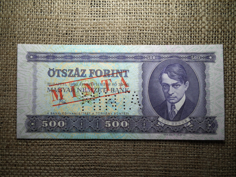 MINTA 500 FORINT 1980 ALACSONY SORSZÁM ! UNC