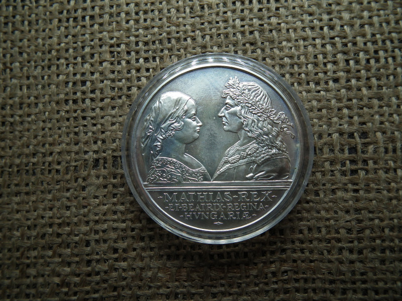Ezüst 500 forint 1990 BU , Mátyás