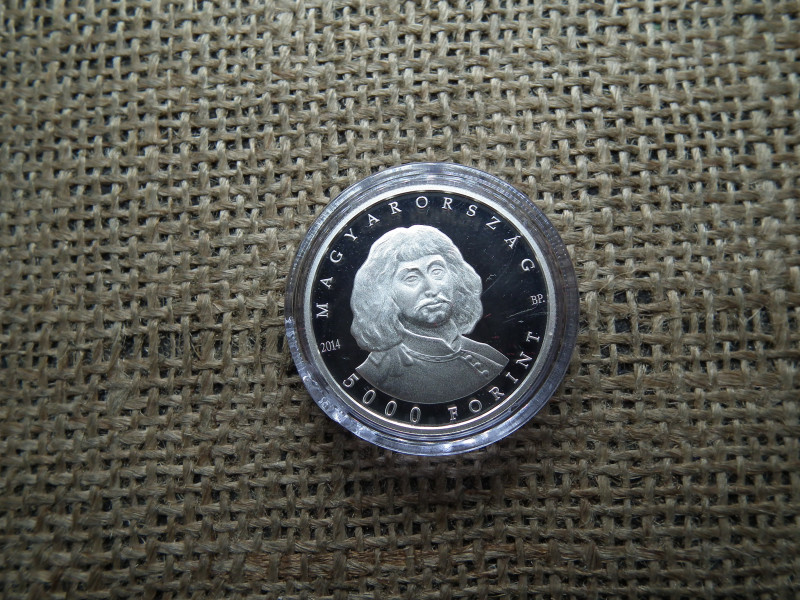Ezüst 5000 forint 2014 PP ,Zrínyi Miklós