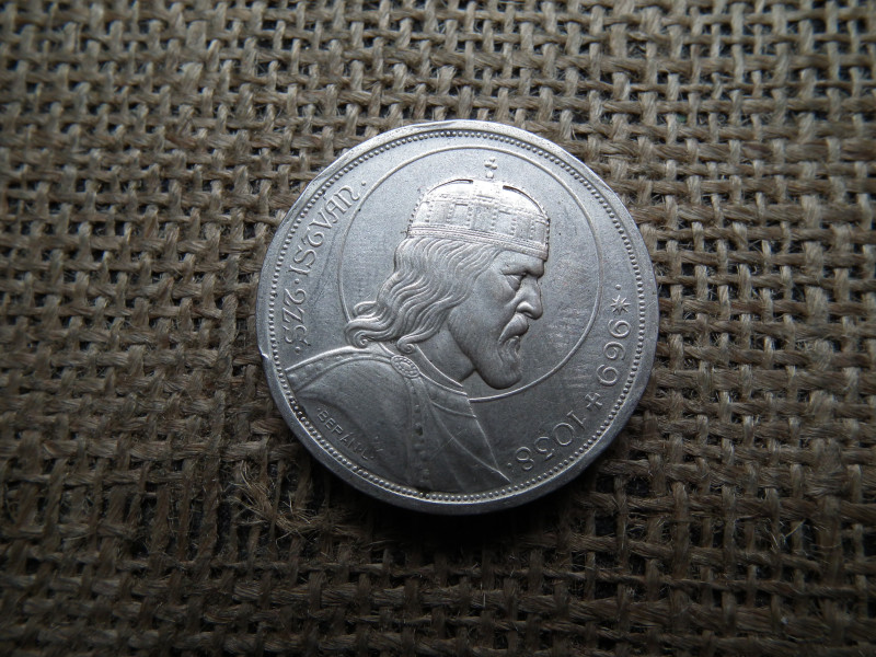 Szent István , ezüst 5 pengő 1938
