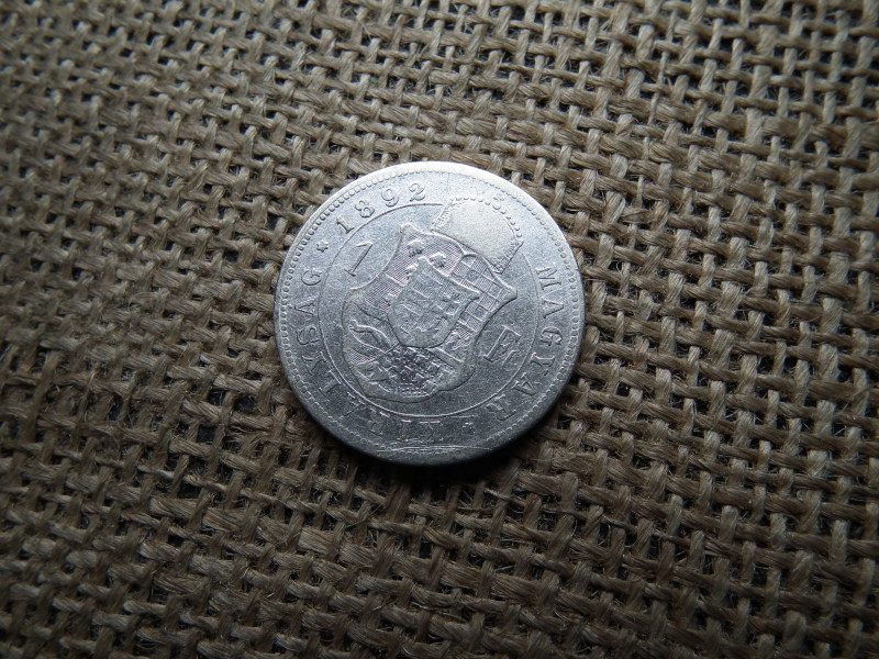 Ezüst 1 forint 1892 KB , Ferenc József