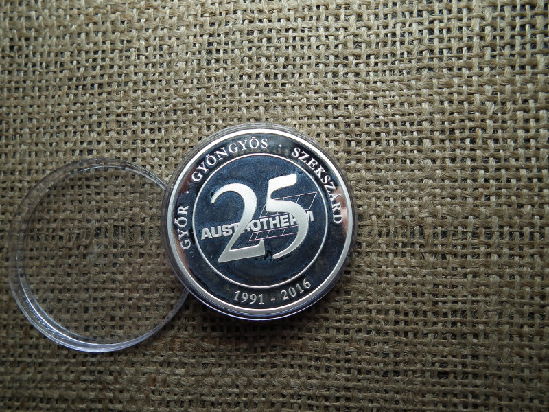 Austrotherm kft. , Győr , Gyöngyös , Szekszárd 1991 - 2016 emlékérem