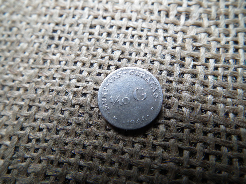 Hollandia , ezüst 1/10 gulden 1944 , Curaçao ( holland karibi )