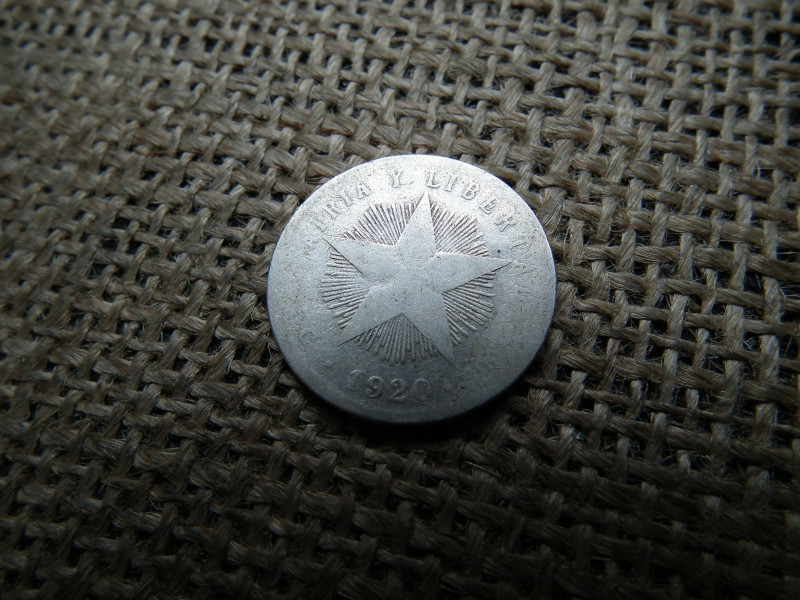 Kuba , ezüst 20 centavos 1920