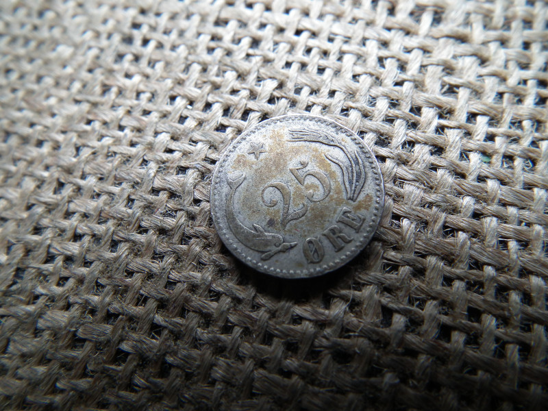 Dánia , ezüst 25 öre 1894