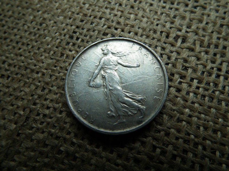 Franciaország , ezüst 5 francs 1962 , frank