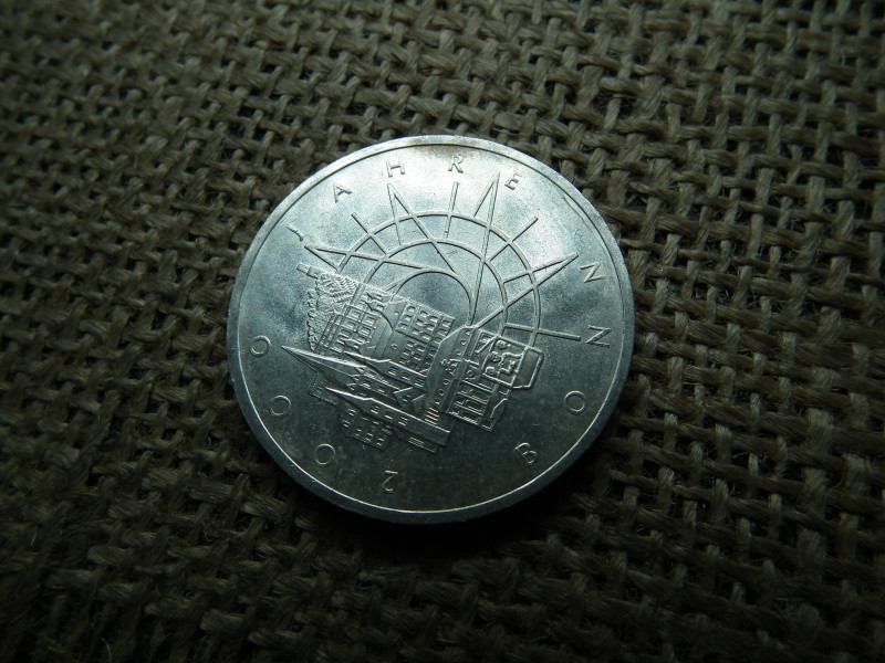 Németország , ezüst 10 márka 1989 D