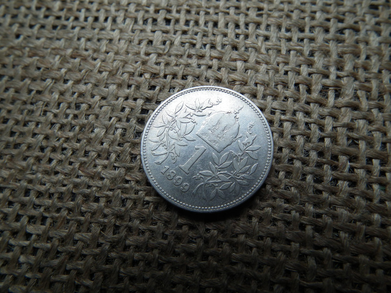 Ferenc József , ezüst 1 korona 1899 , corona