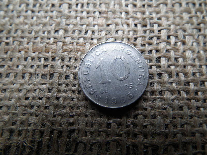 Argentína 10 centavos 1953
