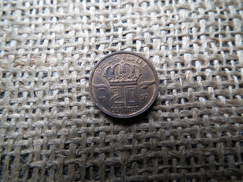Belgium 20 centimes 1957