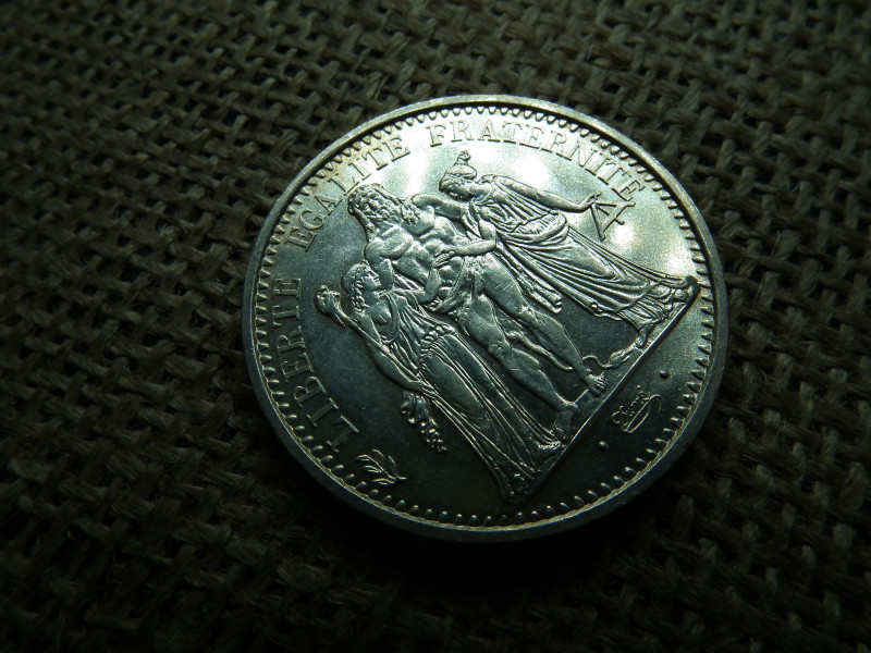 Franciaország , ezüst 10 francs 1970 , frank , extra