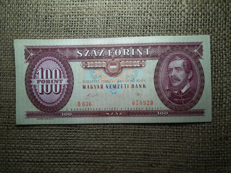 100 forint 1989
