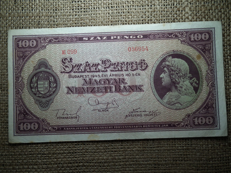 100 pengő 1945 , szép 