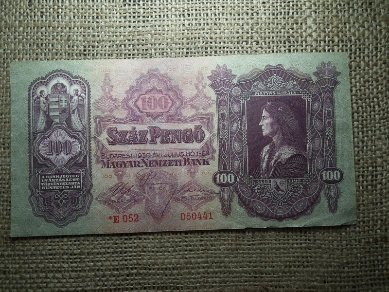 100 pengő 1930 , csillagos 