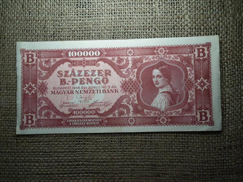 Százezer B.-pengő 1946 
