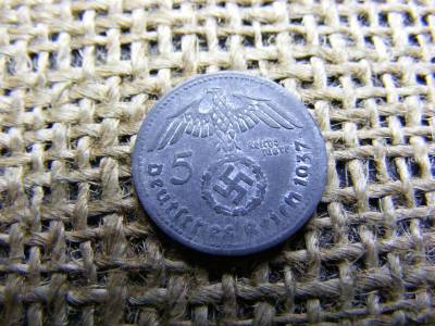 Birodalmi 5 Márka, 1937 D, fémpénz
