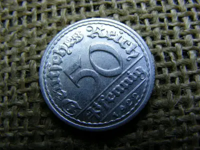 Birodalmi 50 Pfennig érme, 1922, D
