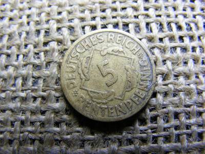 Birodalmi 5 Pfennig, 1924, J