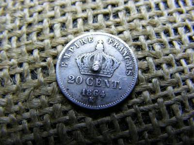 Francia 20 centes érme, 1964, ezüst
