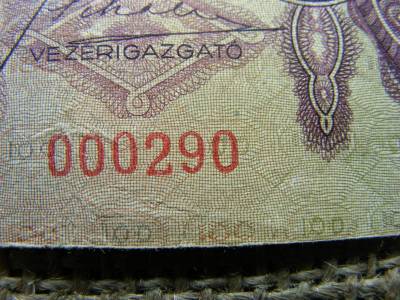 100 pengő, 1930, alacsony sorszám