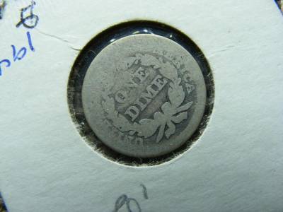 USA ezüst dime, 1849