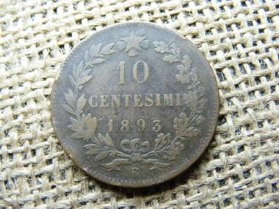 Olaszország 10 Centesimi, 1893, II. Umberto