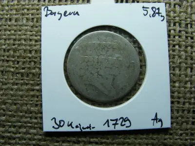 Ezüst 30 krajcár, 1729, Európa