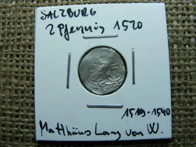 Salzburg 2 Pfennig, 1520, ezüst