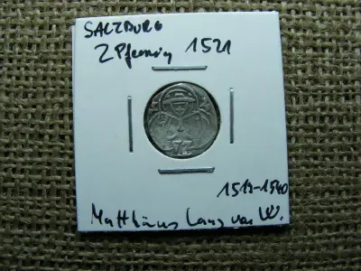 Salzburg 2 Pfennig, 1521, ezüst